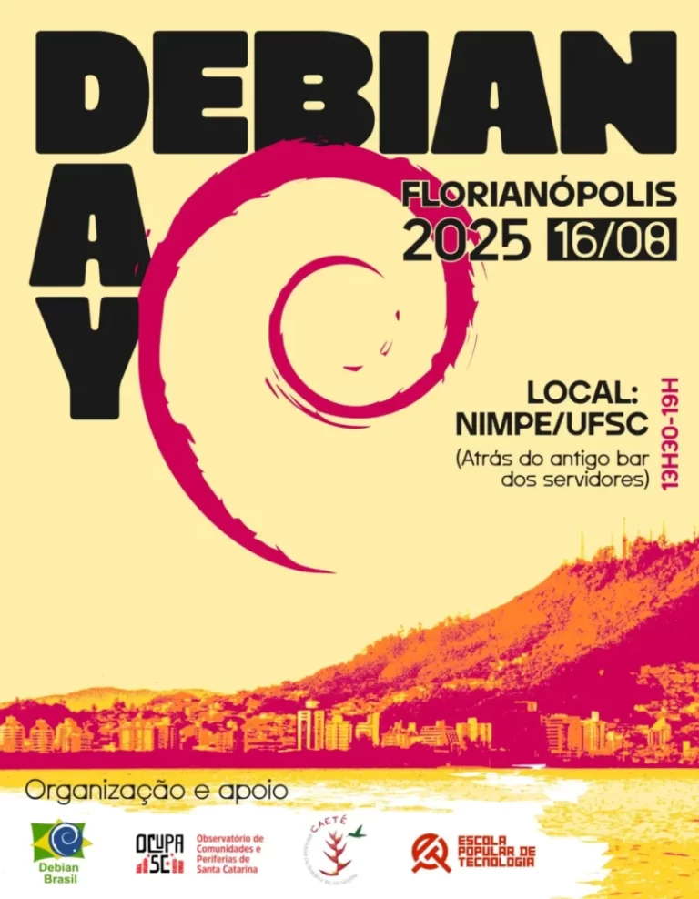 Debian Day promove instalação de software livre e debates sobre tecnologia com movimentos sociail